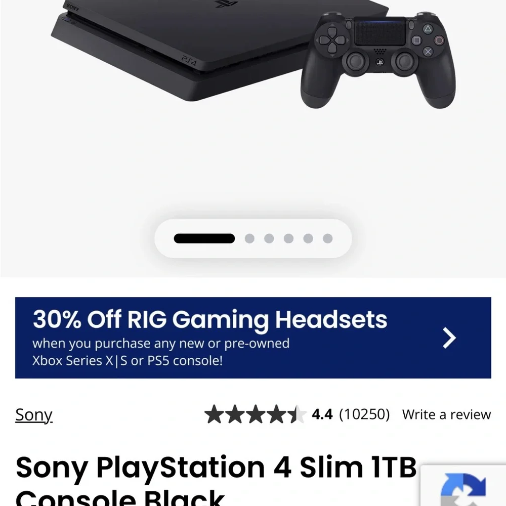 Sony PlayStation 4 Slim Console - Jet Black